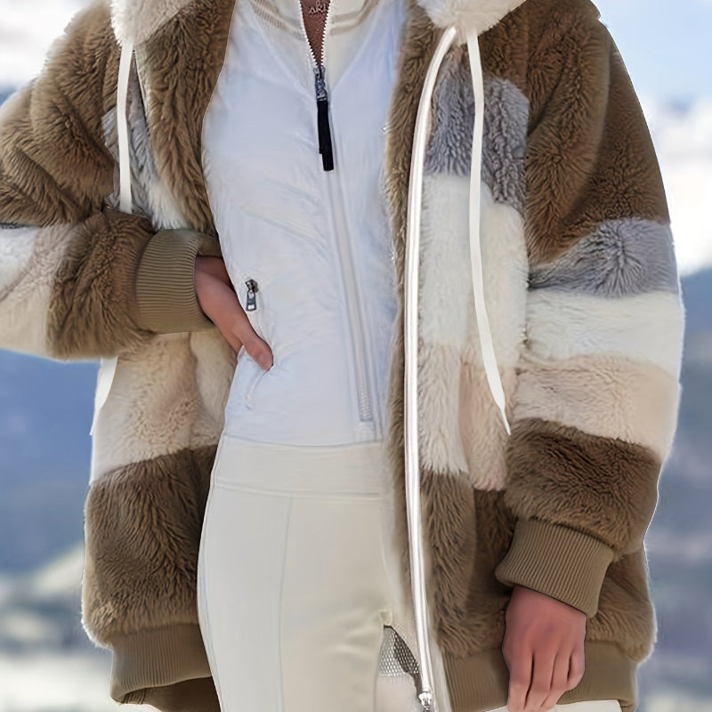 Cozy Hooded Coat with Drawstring - Stay Stylish in Any Season - CasualFlowshop