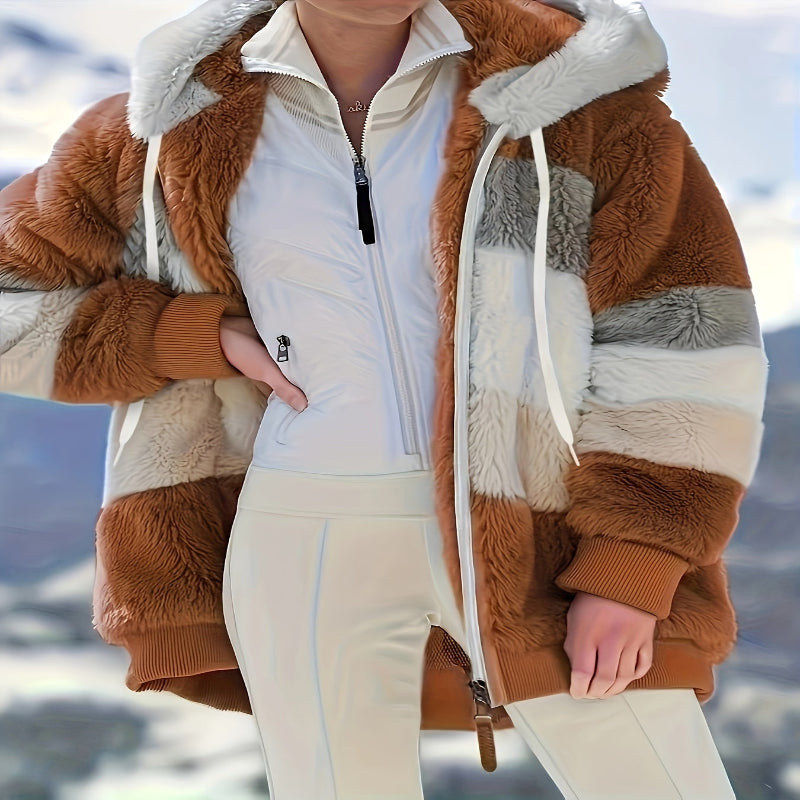 Cozy Hooded Coat with Drawstring - Stay Stylish in Any Season - CasualFlowshop