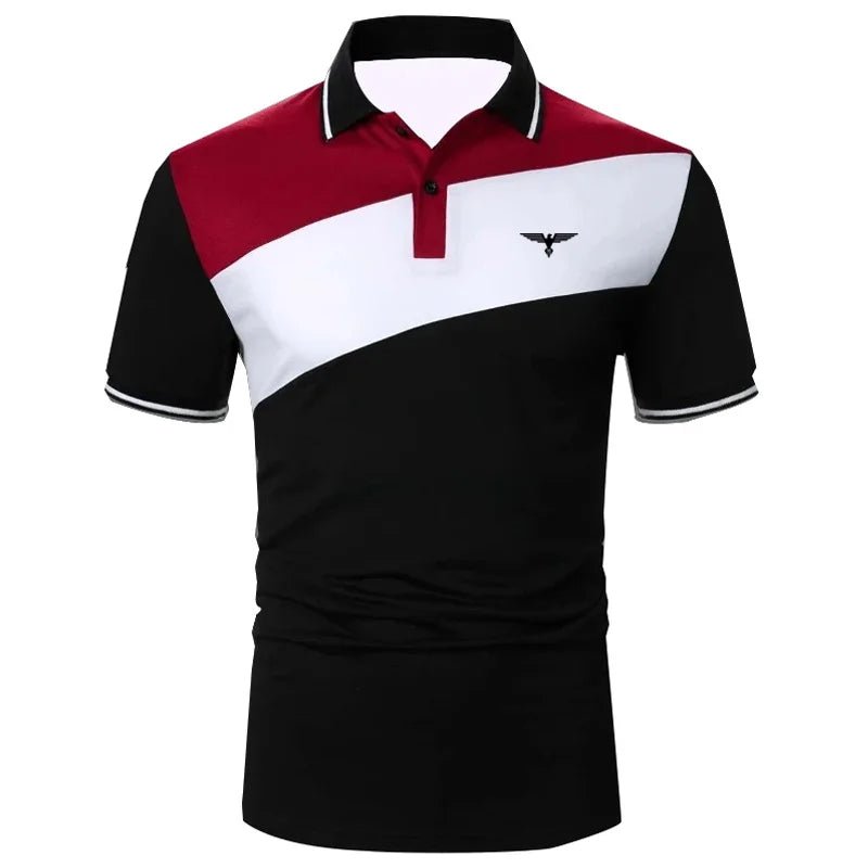 Men's breathable cotton polo shirt with short sleeves and modern fit, displayed at casualflowshop